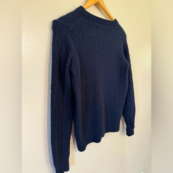 SALE! Navy Jack Wills 100% Wool Cable Knit Sweater Size 10 VGUC - Picture 4 of 6